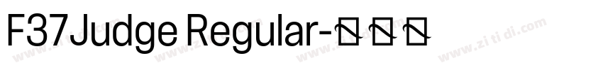 F37Judge Regular字体转换